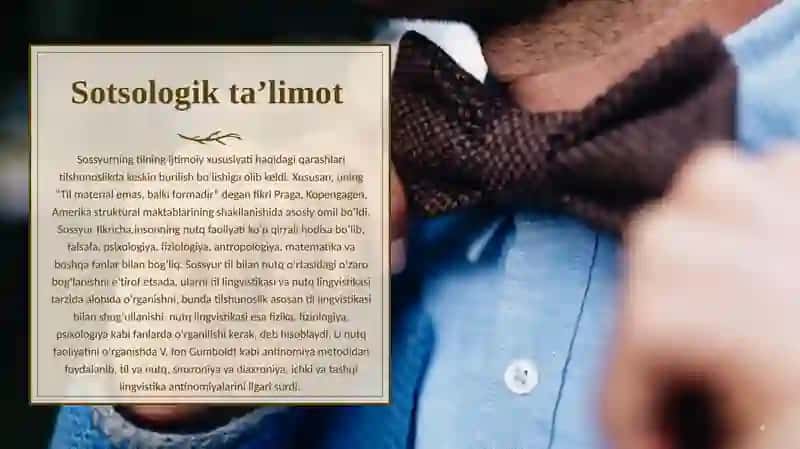 Ferinand De Sossyurning lingvistik nazariyasi. Tilshunoslikda strukturalizm 4
