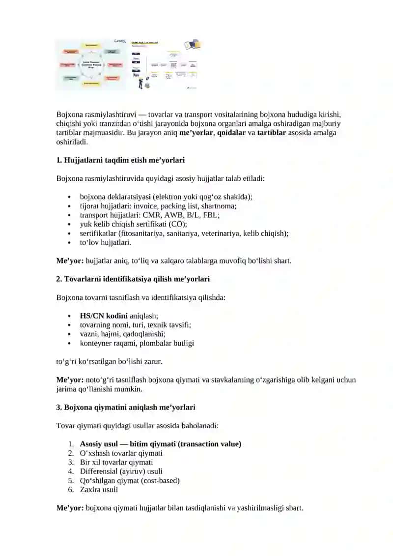 Multimodal tashuvlarda bojxona operatsiyalarining mohiyati 4