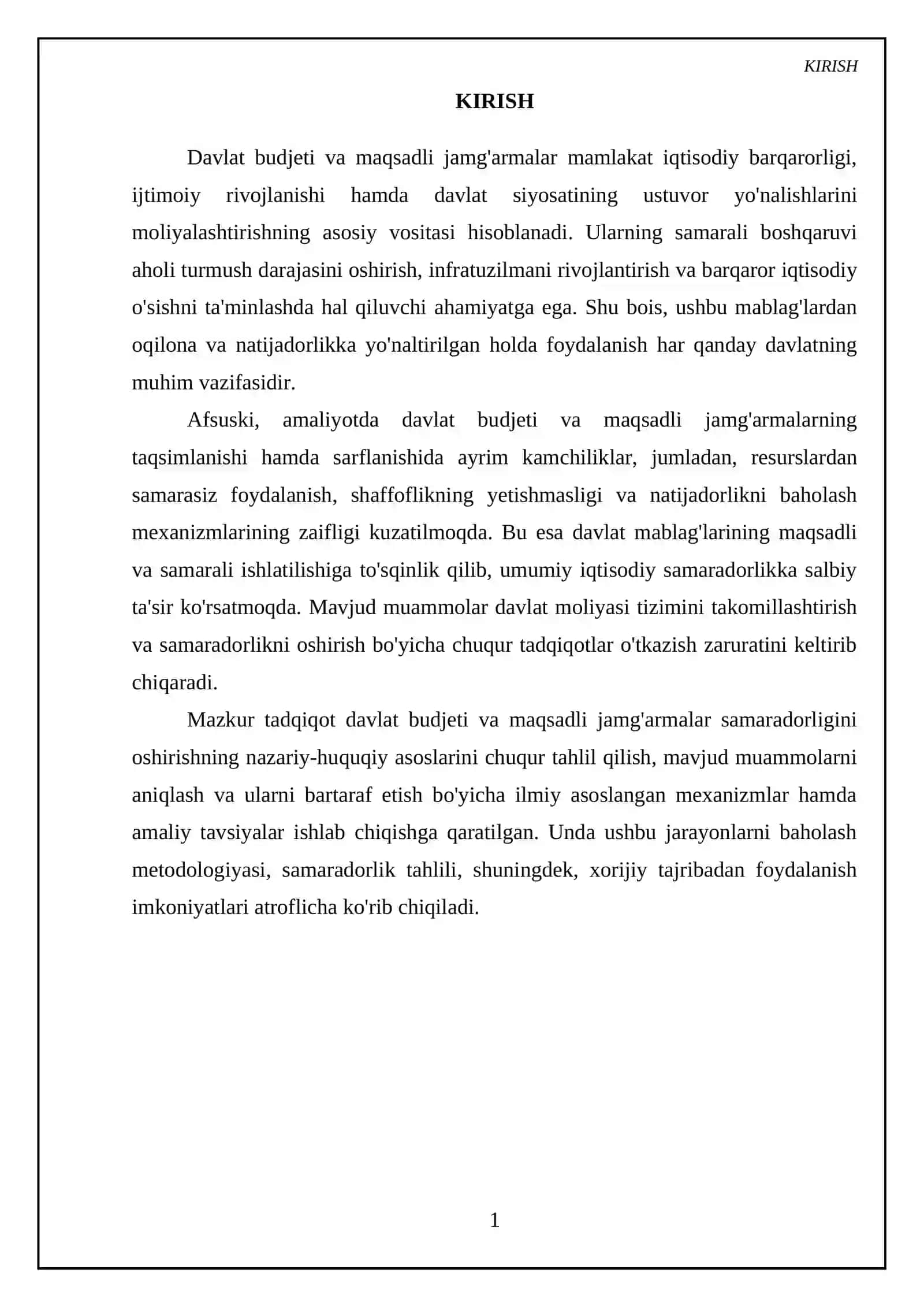 Davlat budjeti va maqsadli jamg’armalar samaradorligini oshirish mexanizmlari 4