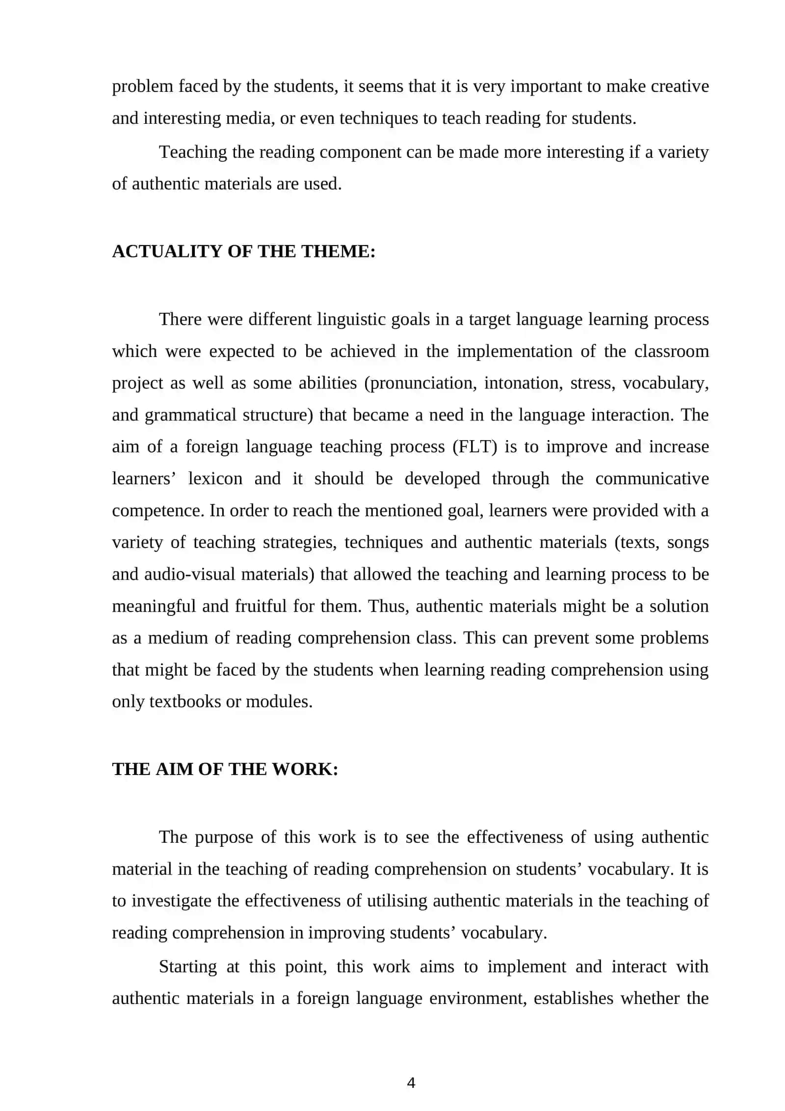 THE ROLE OF AUTHENTICITY 4