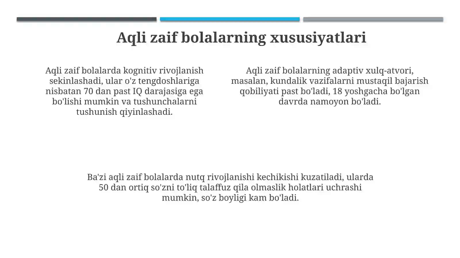 Aqli zaif bolalar va ularning tavsifi 4