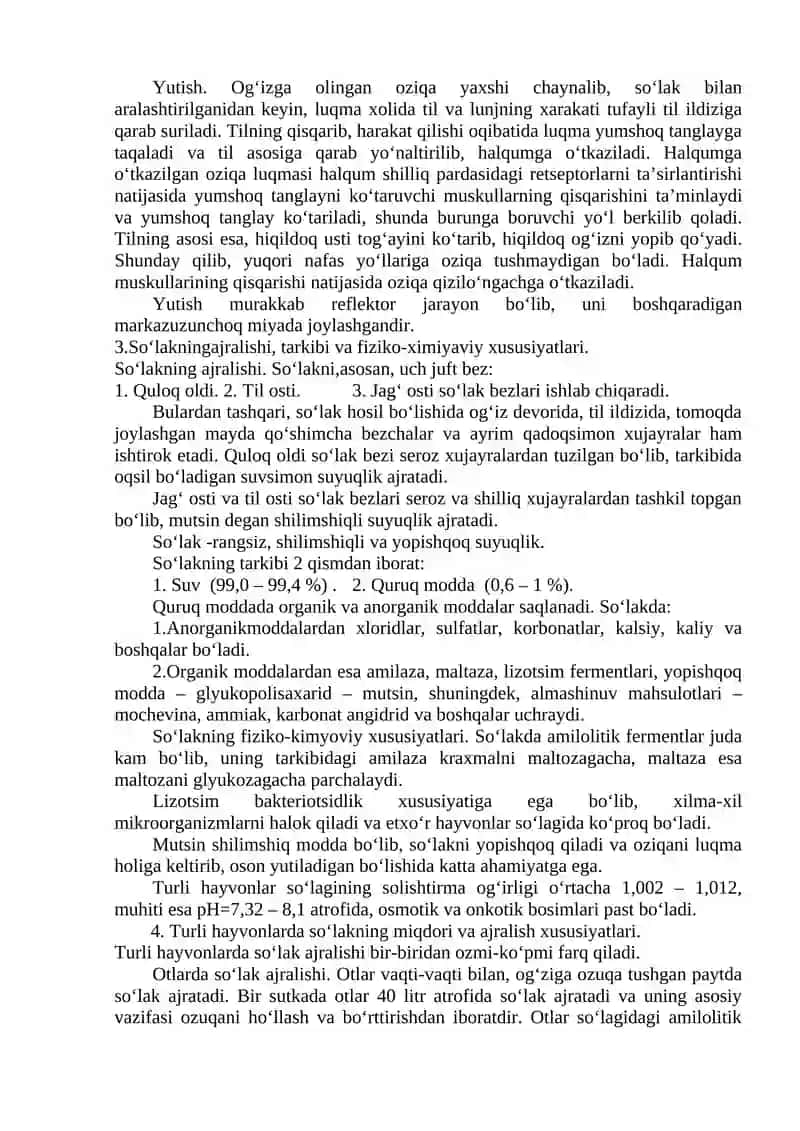 Og‘izda va me’dada ozuqalarninig hazm bo‘lishi 4