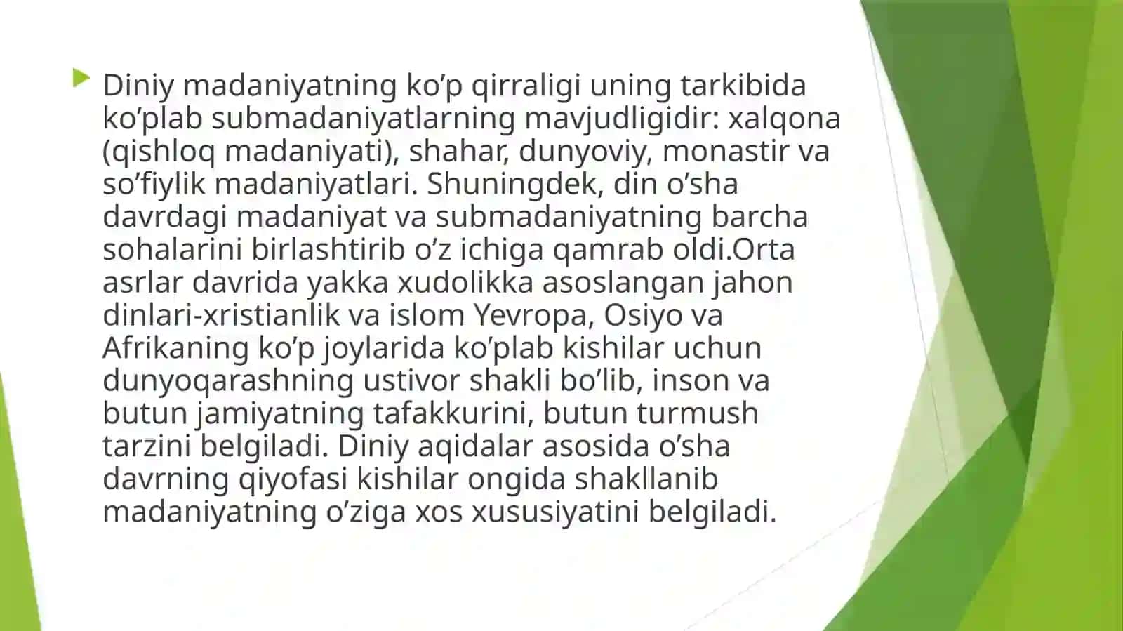 Diniy madaniy an’analarning jamiyat taraqqiyotiga ta’siri 4