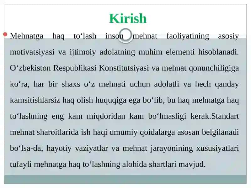 "Mehnatgahaqto‘lashningalohidashartlari" 4