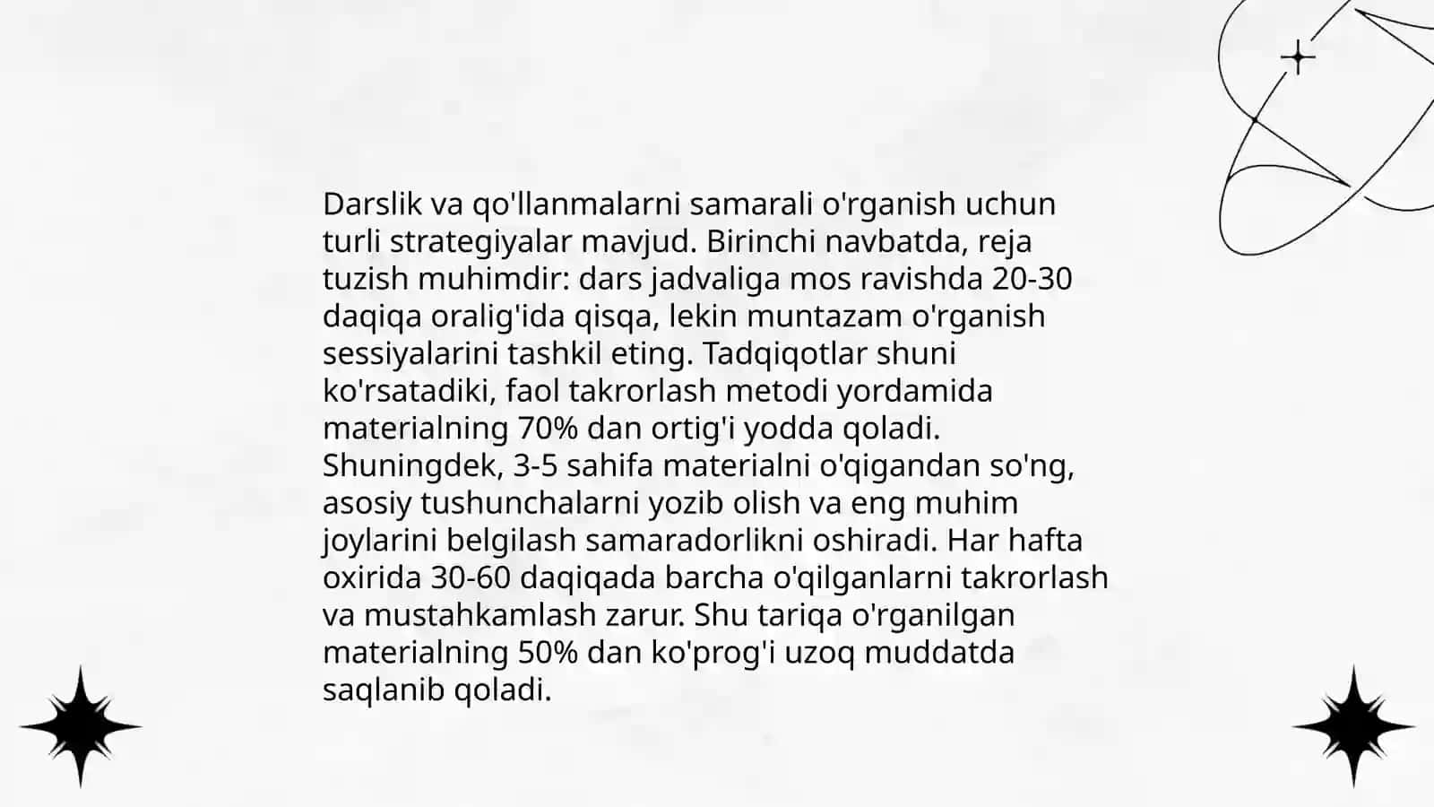 O'quv faoliyatini rejalashtirish 4