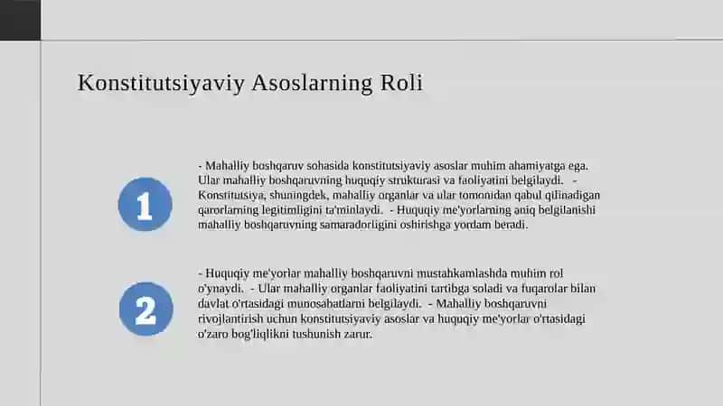 Mahalliy boshqaruvning Konstitutsiyaviy Asoslari 4