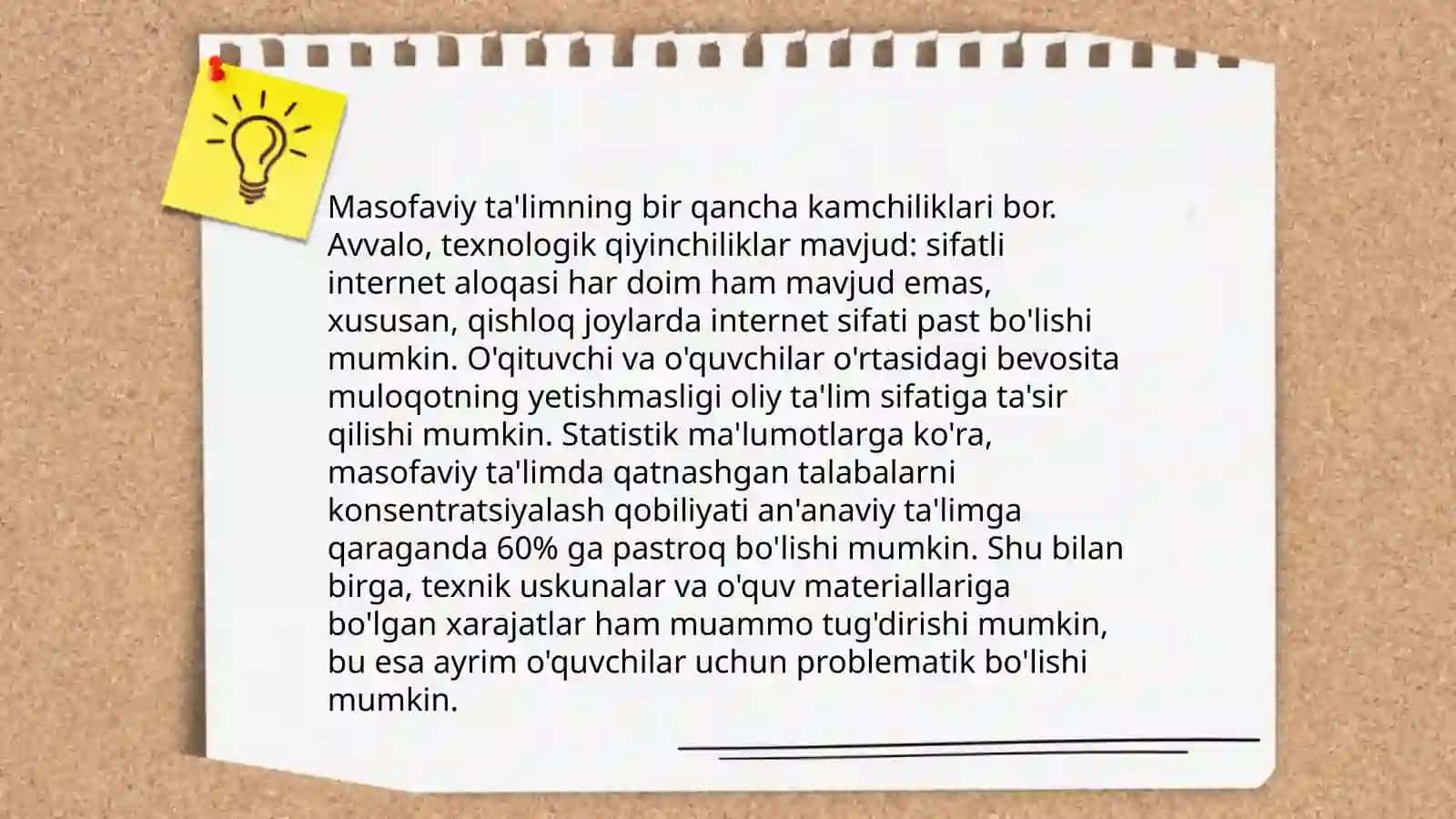 Masofaviy ta'limni avzalligi va kamchiligi 4