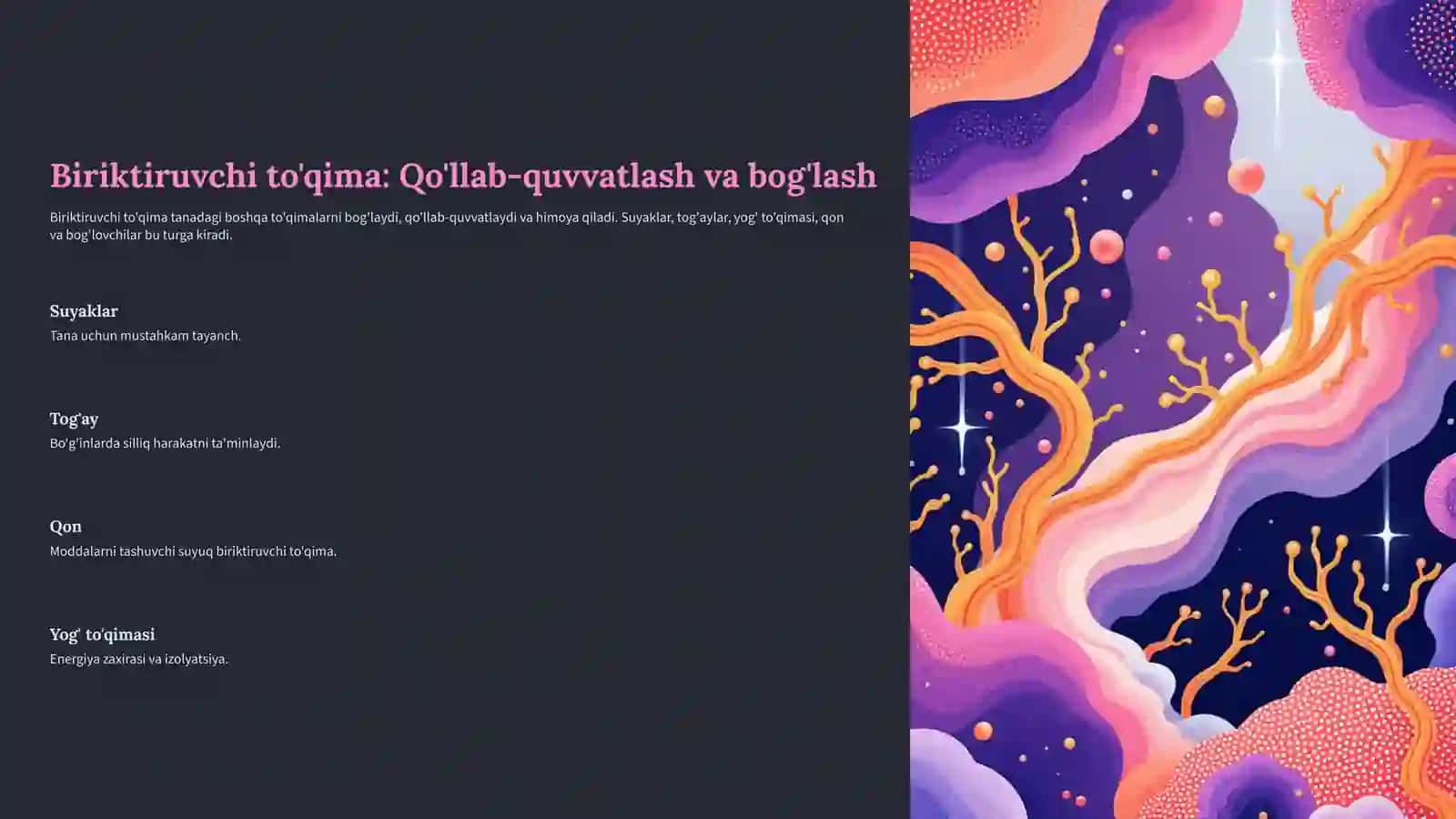 To'qimalar: Tuzilishi va Turlari 4