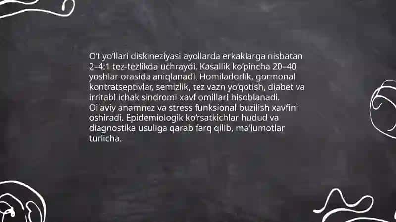 Oʻt yoʻllari diskineziyasi 4