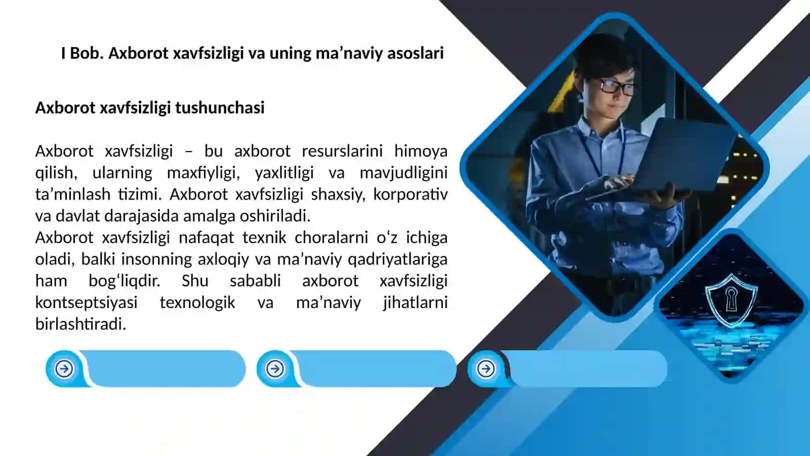 O'zbekistonning axborot xavfsizligi va manaviy va huquqiy asoslari 4