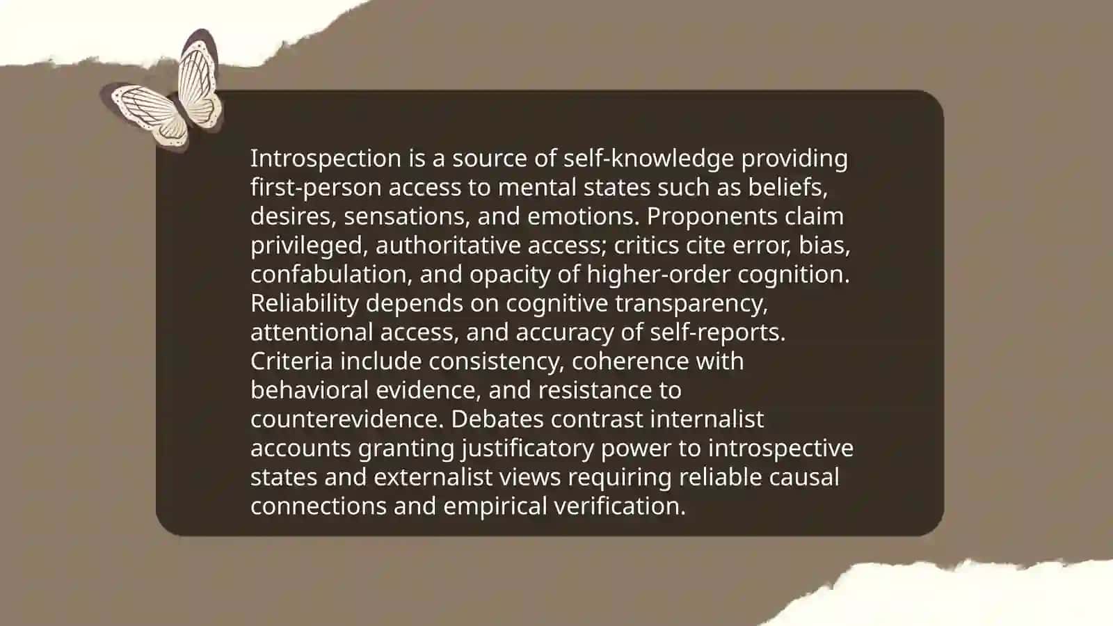 Epistemology: sources of knowledge, its reliability and criteria 4