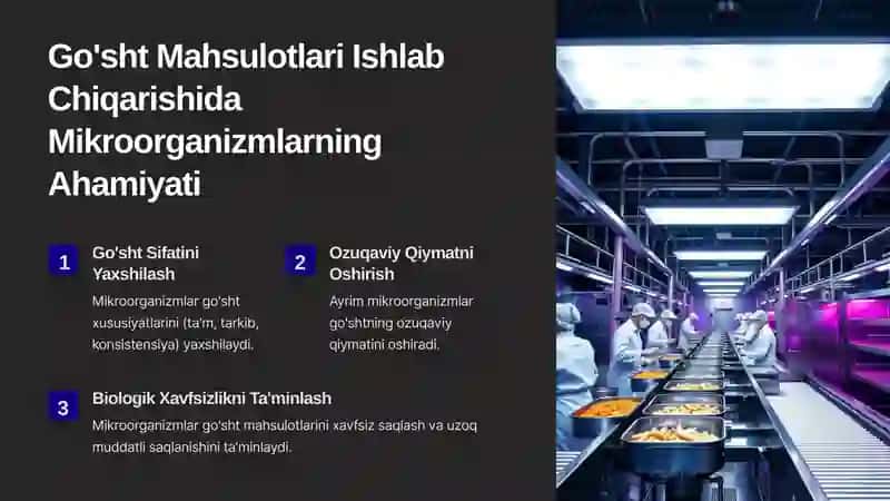 Go'sht Mahsulotlarini Ishlab Chiqarishda Mikroorganizmlarning Roli 4