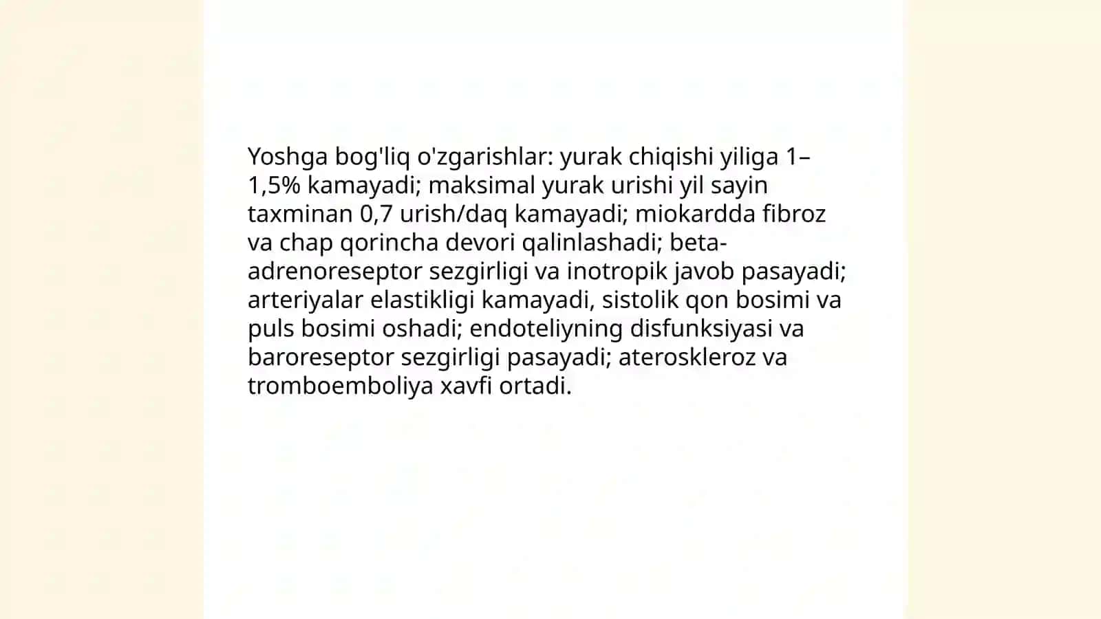 Keksa bemor. Keksa organizmning fiziologik xususiystlari 4