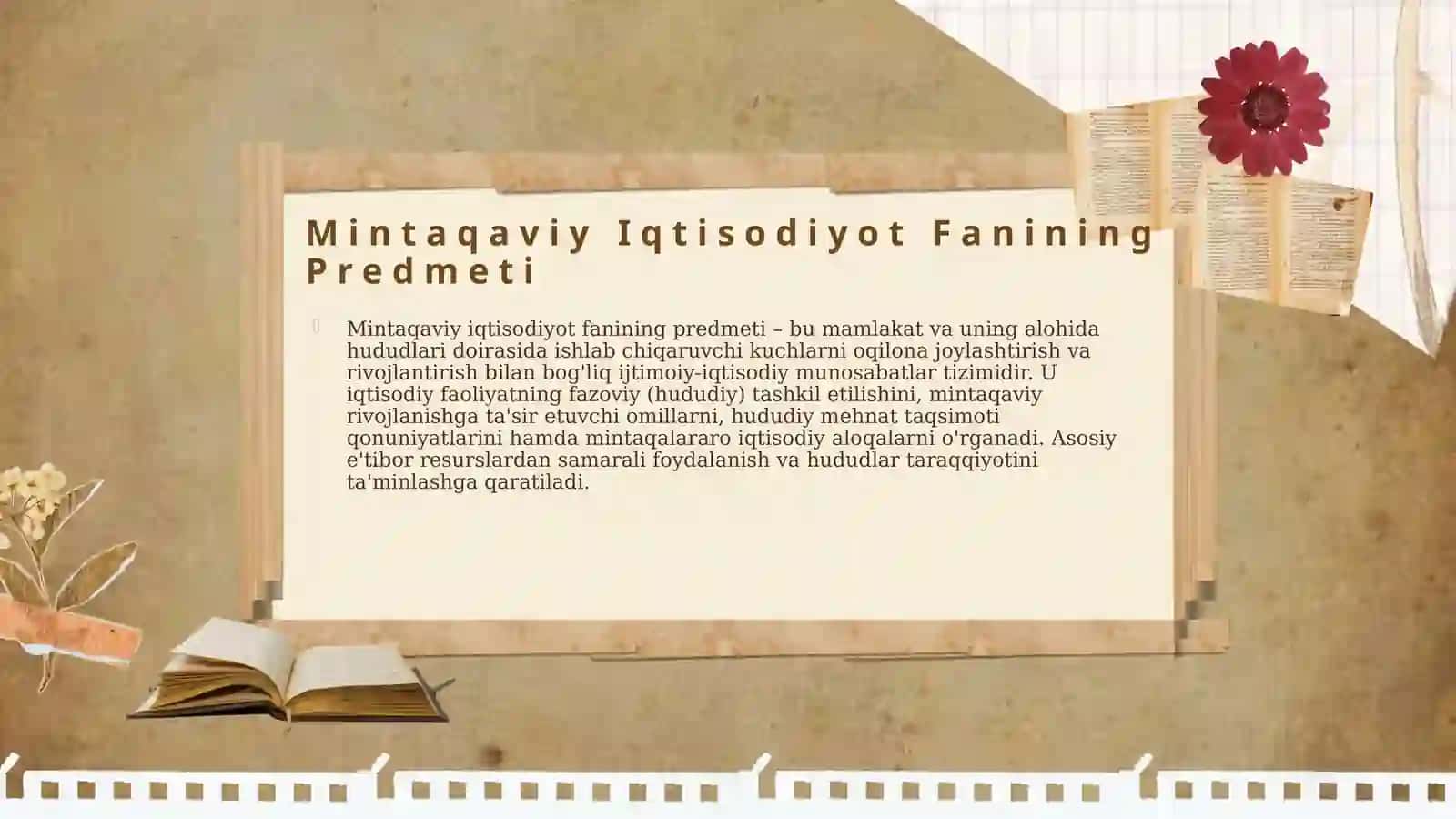 Mintaqaviy Iqtisodiyot: Fanining Predmeti va Ob'ekti 4