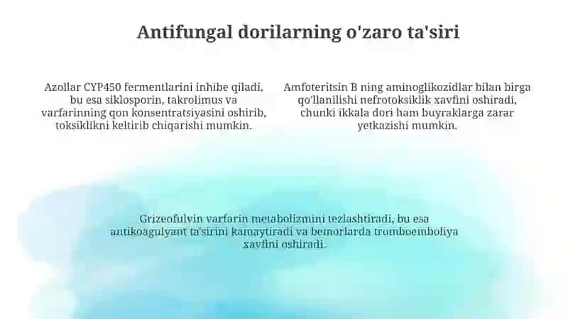 Zamburug'larga qarshi dori vositalar klinik farmokologiyasi 4