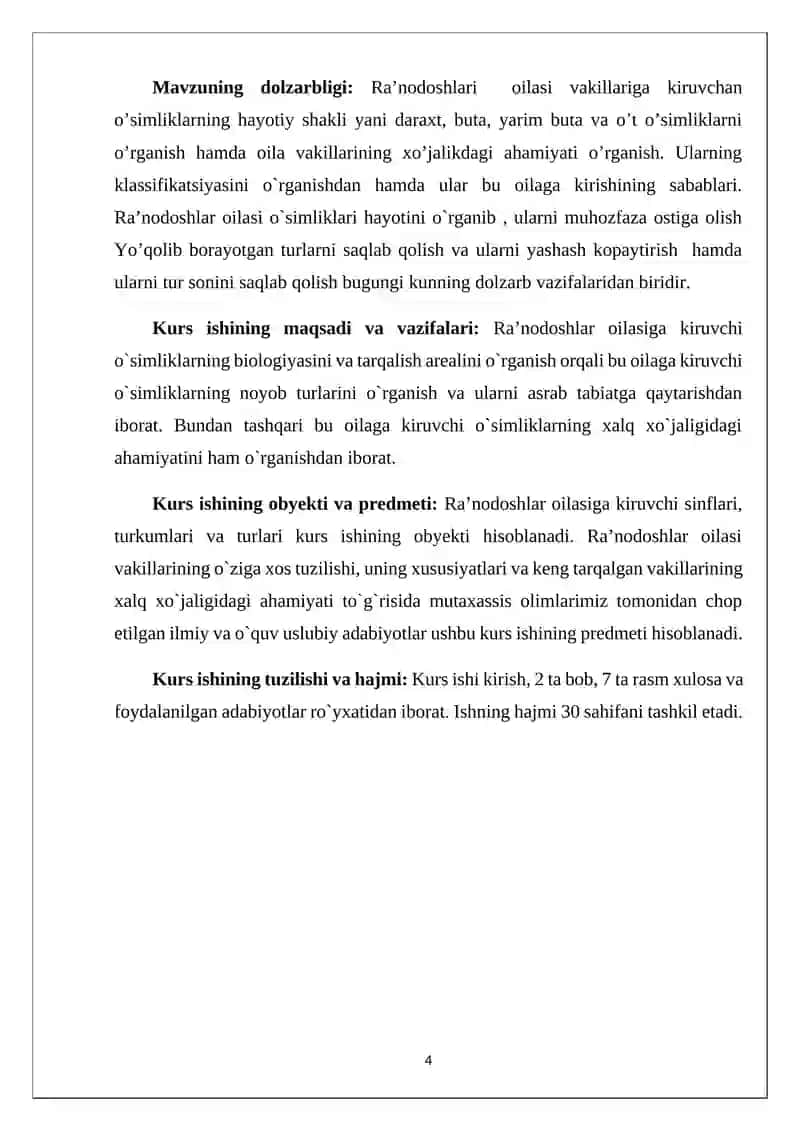Ra’nodoshlar oilasi 4