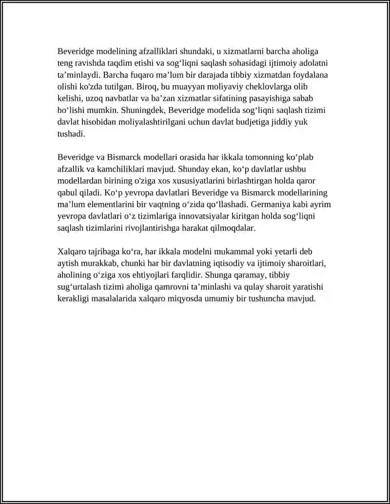 TIBBIY SUG‘URTALASH TIZIMI: XORIJIY TAJRIBA 4
