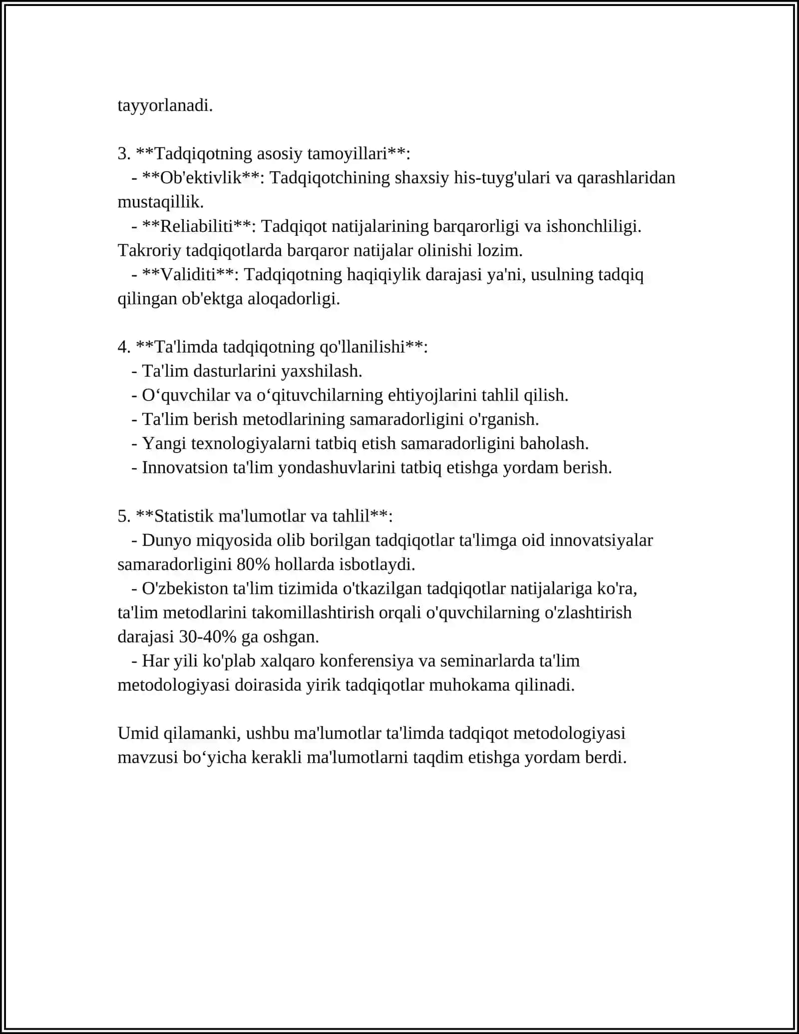 Ta'limda tadqiqot metodologiyasi 4