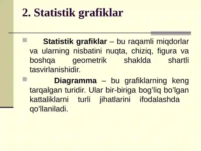 STATISTIK MA’LUMOTLARNI JADVAL VA GRAFIKLARDA TASVIRLASH 4