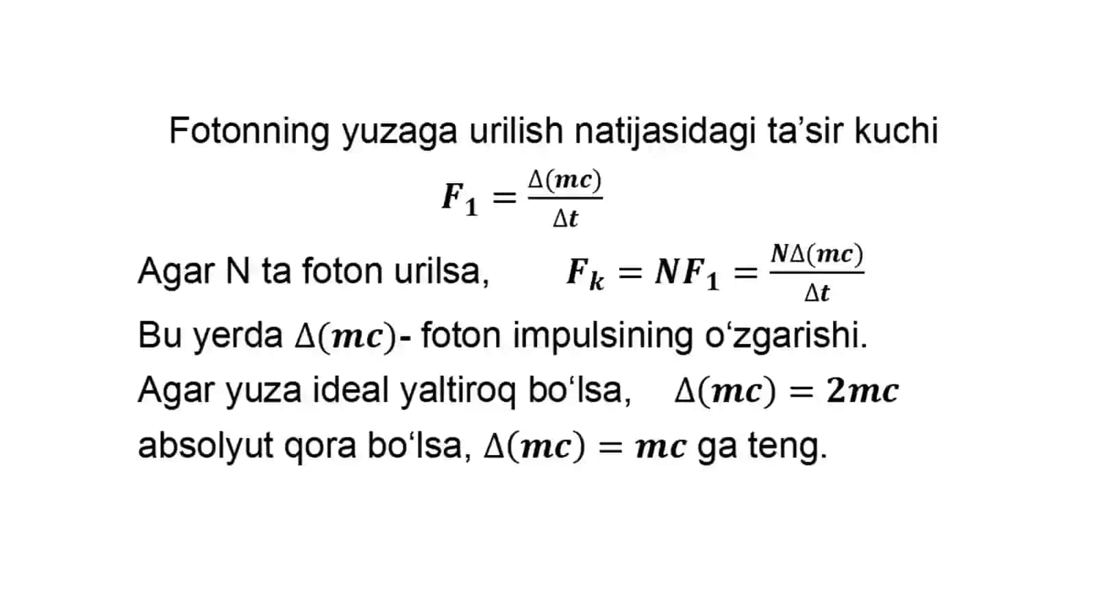 Fotonning impulsi. Yorug‘lik bosimi. Fotoeffektning texnikada qo‘llanilishi 4