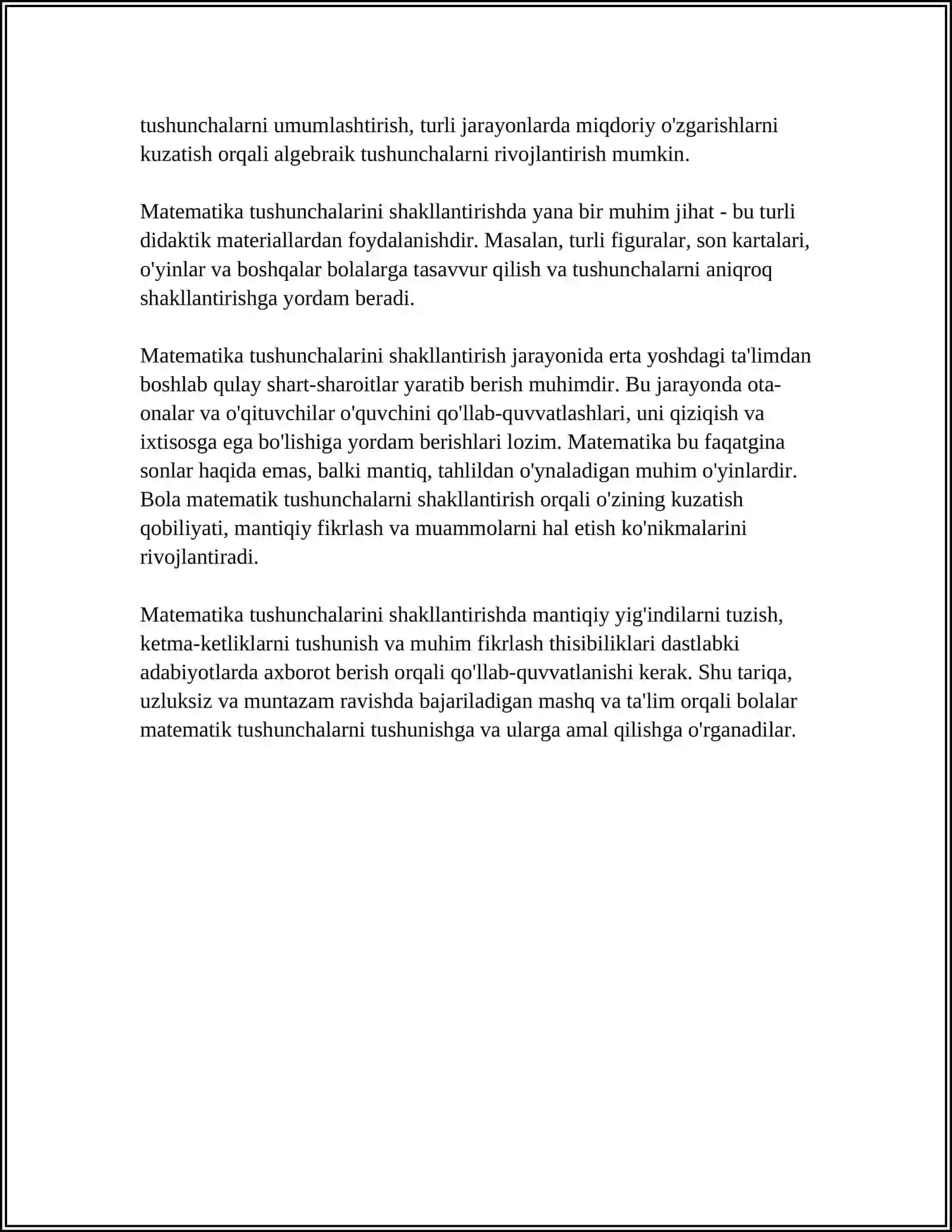 BOLALAR BOGʻCHASIDA MATEMATIKADAN ILGʻOR PEDAGOGIK TEXNOLOGIYALARNI OʻRGANISH 4