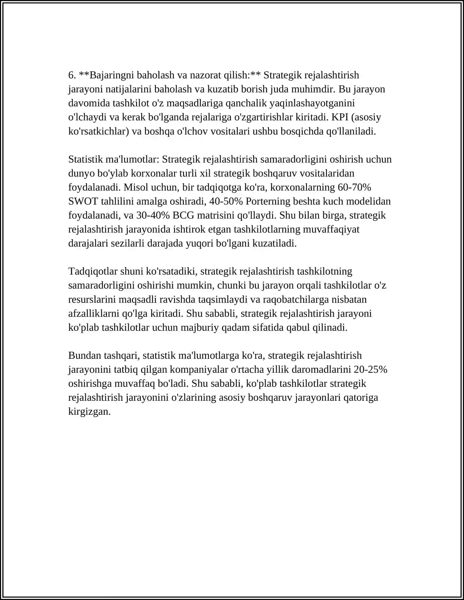 STRATEGIK BOSHQARISH VAZIFALARI 4