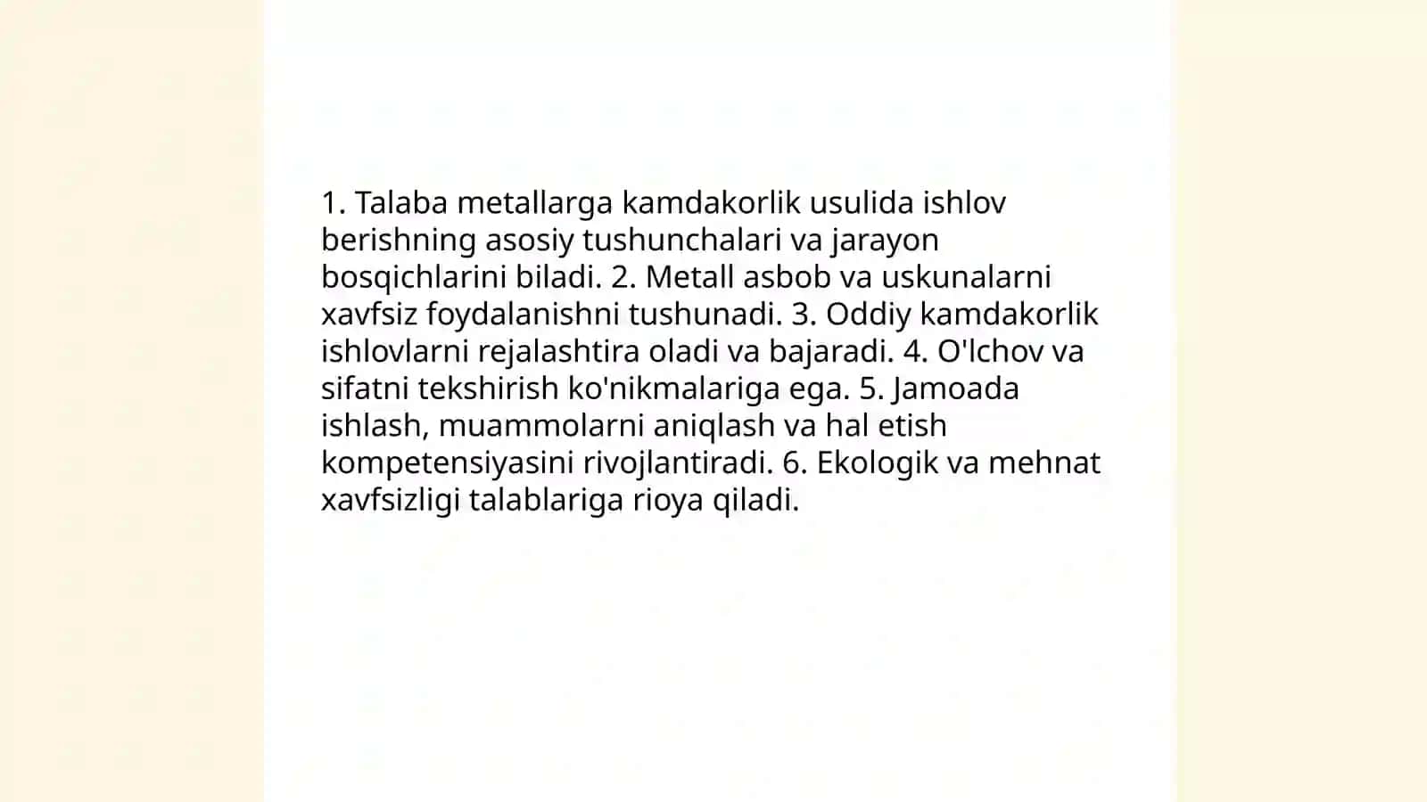 Metallarga kamdakorlik usulida ishlov berish texnologiyasi 4