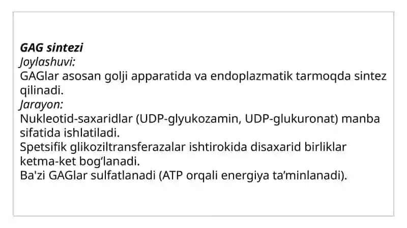 Glikozaminoglikanlarning Tibbiyotdagi O'llanishi 4