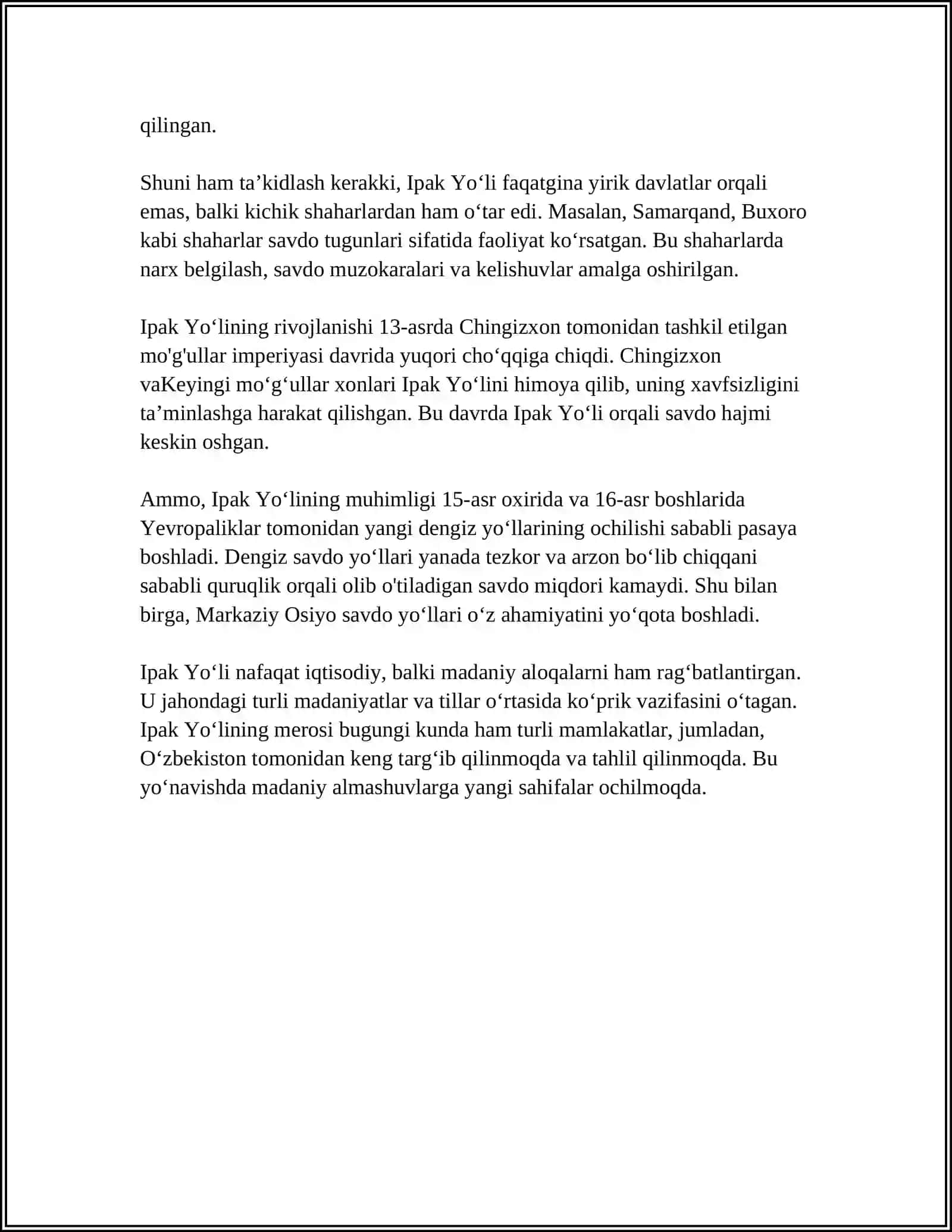 BUYUK IPAK YOʻLI 4