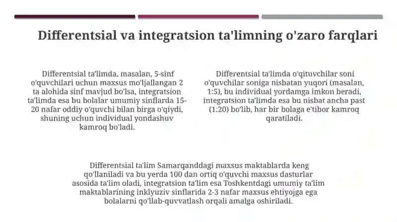 Differentsial va integratsion ta'lim 4