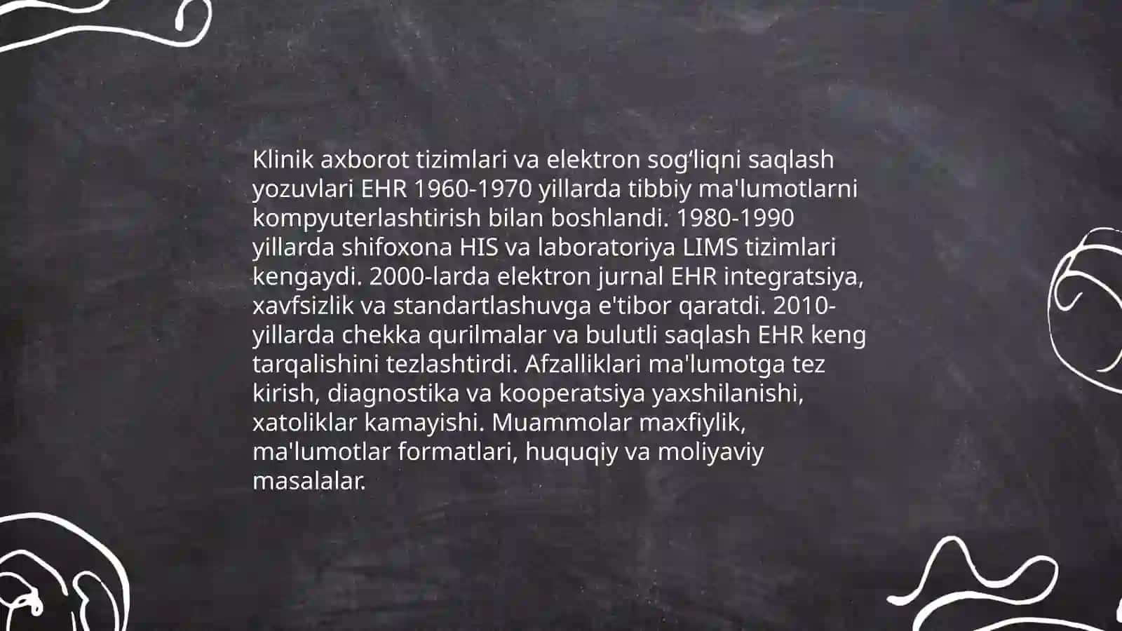 Tibbiyotdagi IT rivojlanishining tarixiy bosqichlarini õrganish 4
