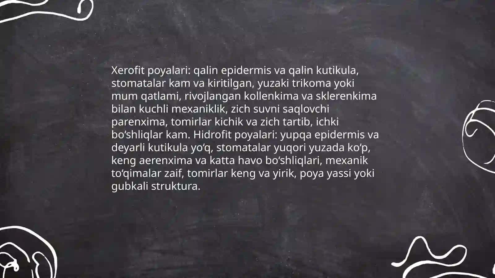 Turli muhit sharoitida o‘sgan o‘simliklarning tuzilishini taqqoslash by Qalandarova Umida 4