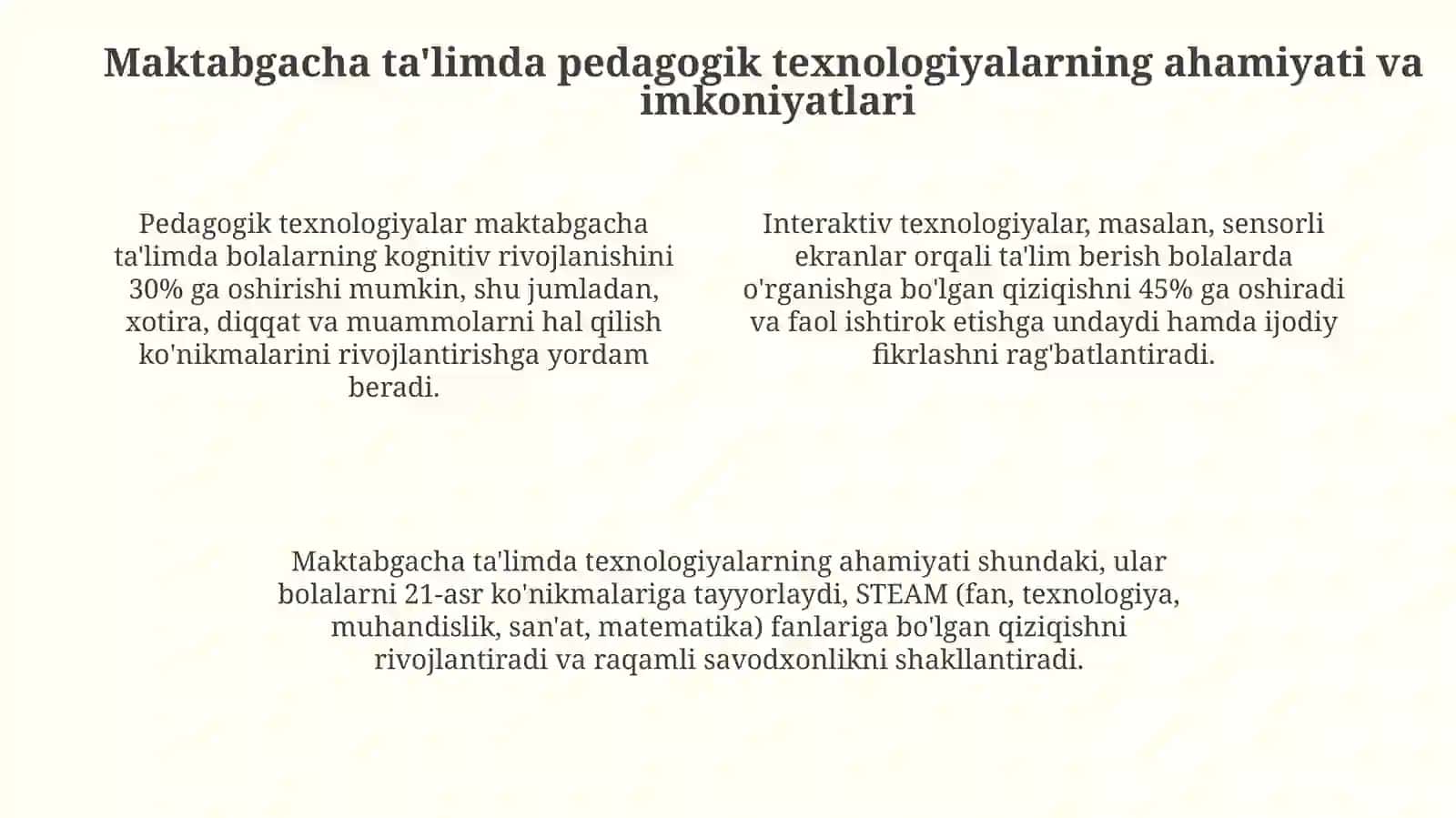 Maktabgacha ta'limda ilg'or pedagogik texnalogiyalarni qo'llash 4