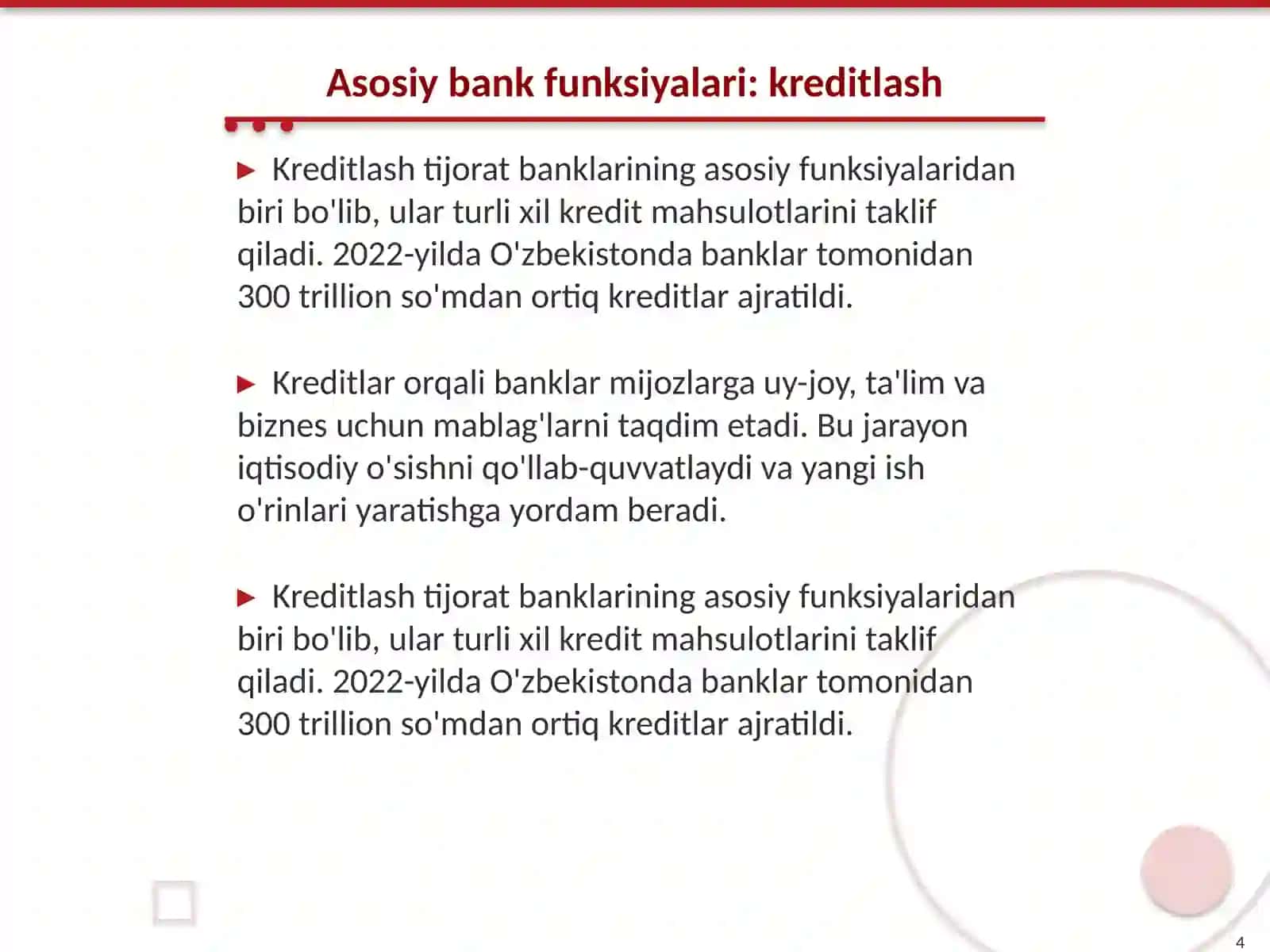 Tijorat bank funksiyalari va operatsyalari 4