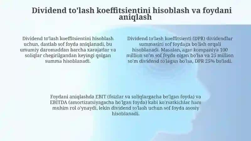 Dividend to'lash koeffitsienti 4