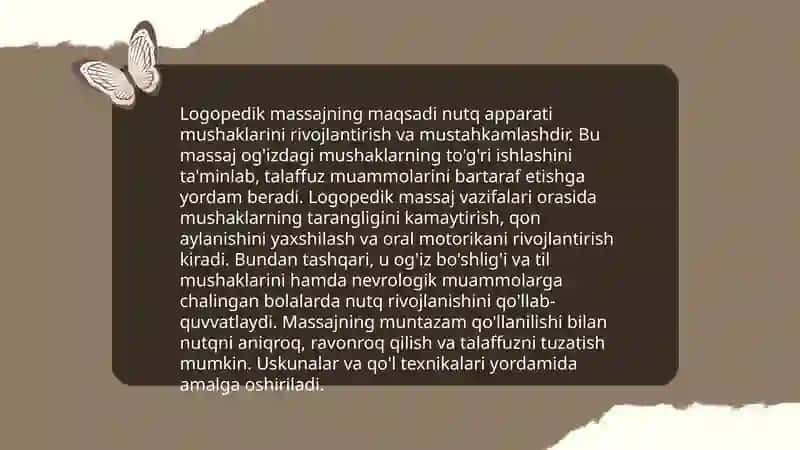 Logopediya amaliyotida logopedik massajdan foydalanish (turli nutq kamchiliklari misolida) 4