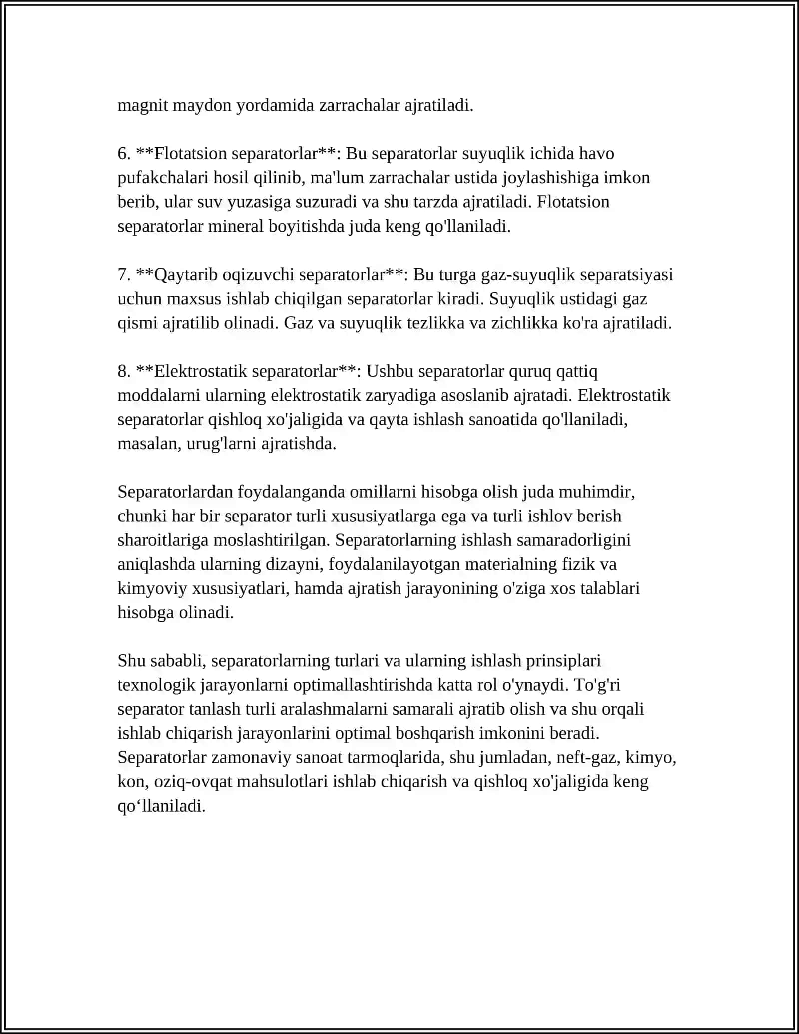 PAXTA TOZALASH KORXONALARIDA ISHLATIJADIGAN SEPARATORLARI 4