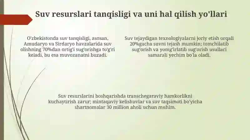 O'zbekistondagi Ekologik Muammolar: Asosiy Tendentsiyalar va Ta'sirlar 4