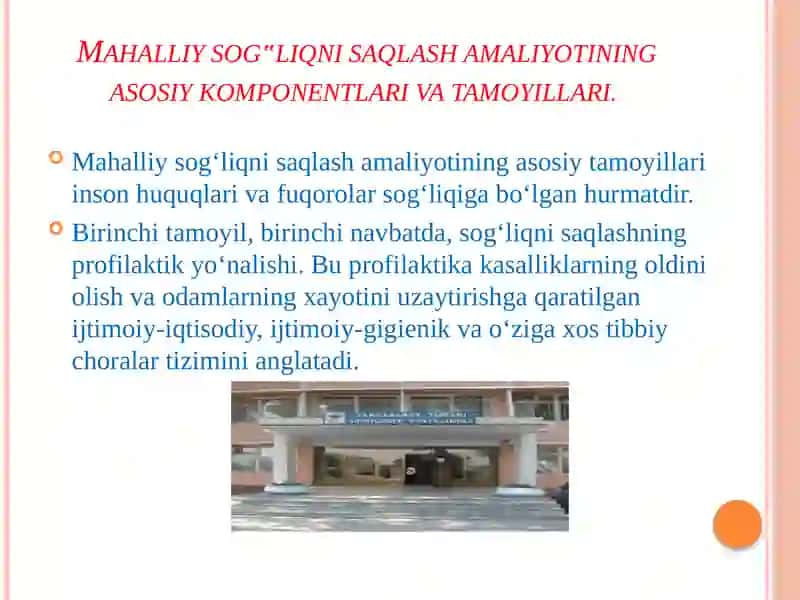 Davolash muassasalari ishning tashkiliyshi 4