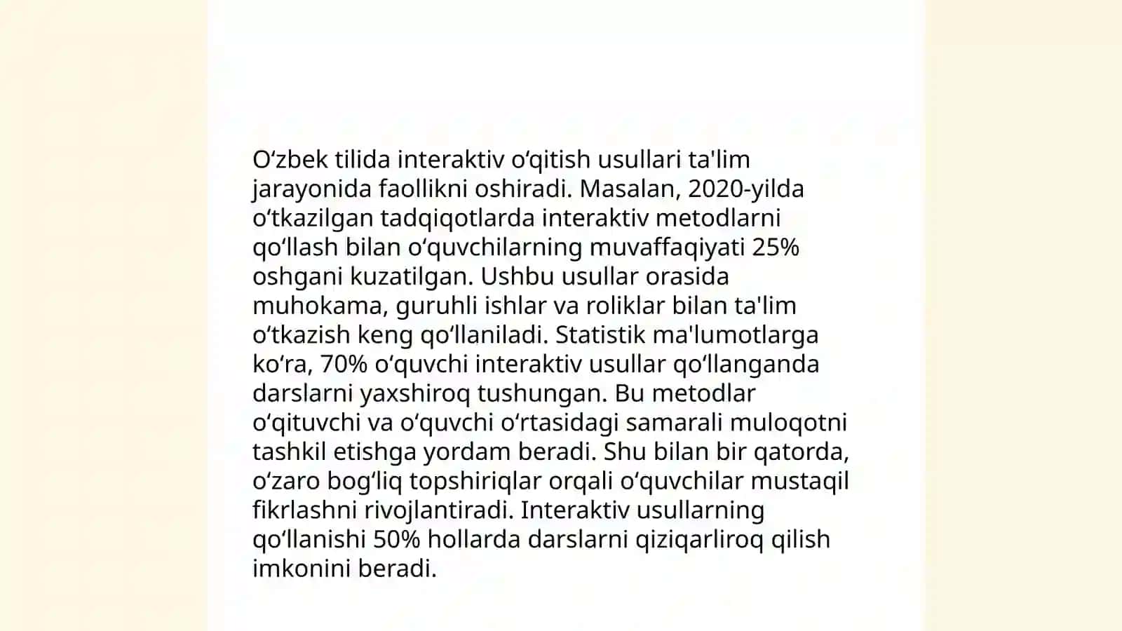 Oʻzbek tiliga oʻqitish tizimini yaratish va takomillashtirish 4