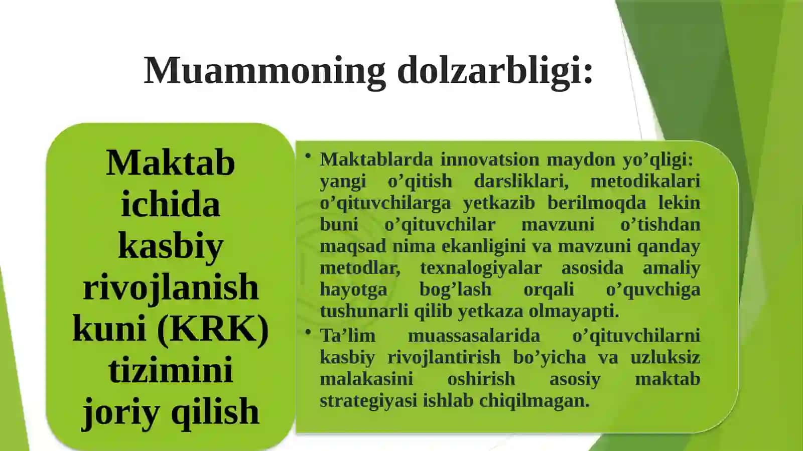 Maktab ichida kasbiy rivojlanishni (KRK) tizimini joriy qilish 4