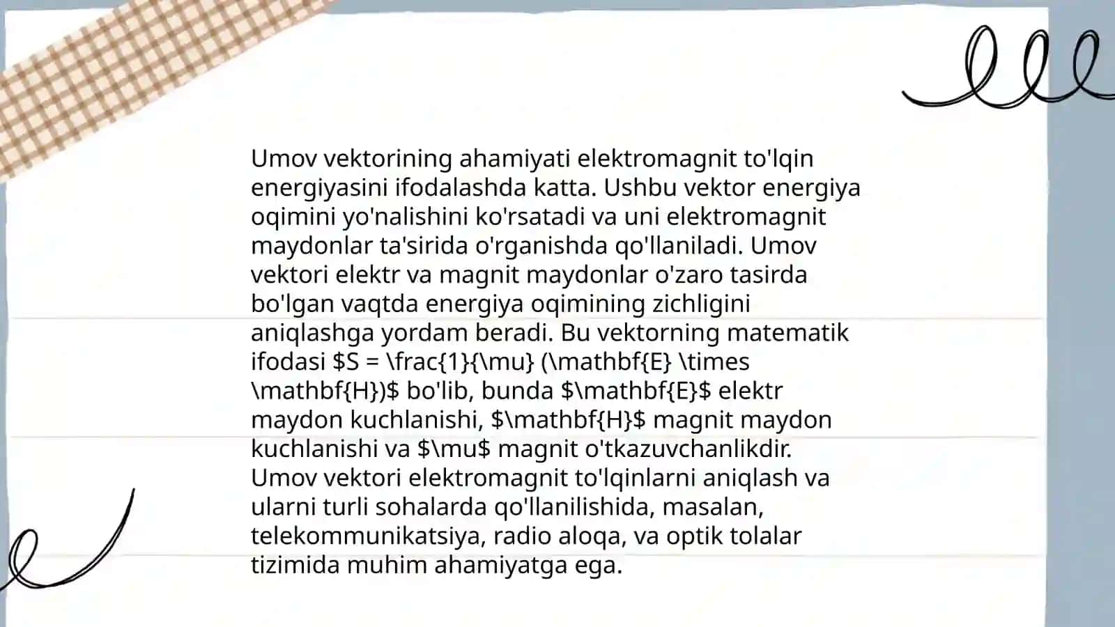 Tòlqin energiyasi. Umov vektori 4