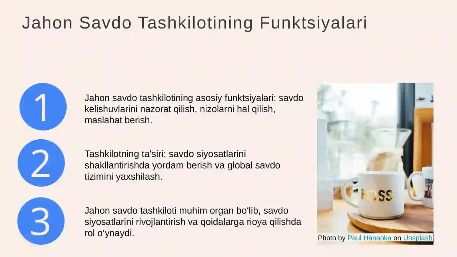 Jahon savdo tashkilotining jahon savdosida tutgan o’rni maqsad va vazifalari 4