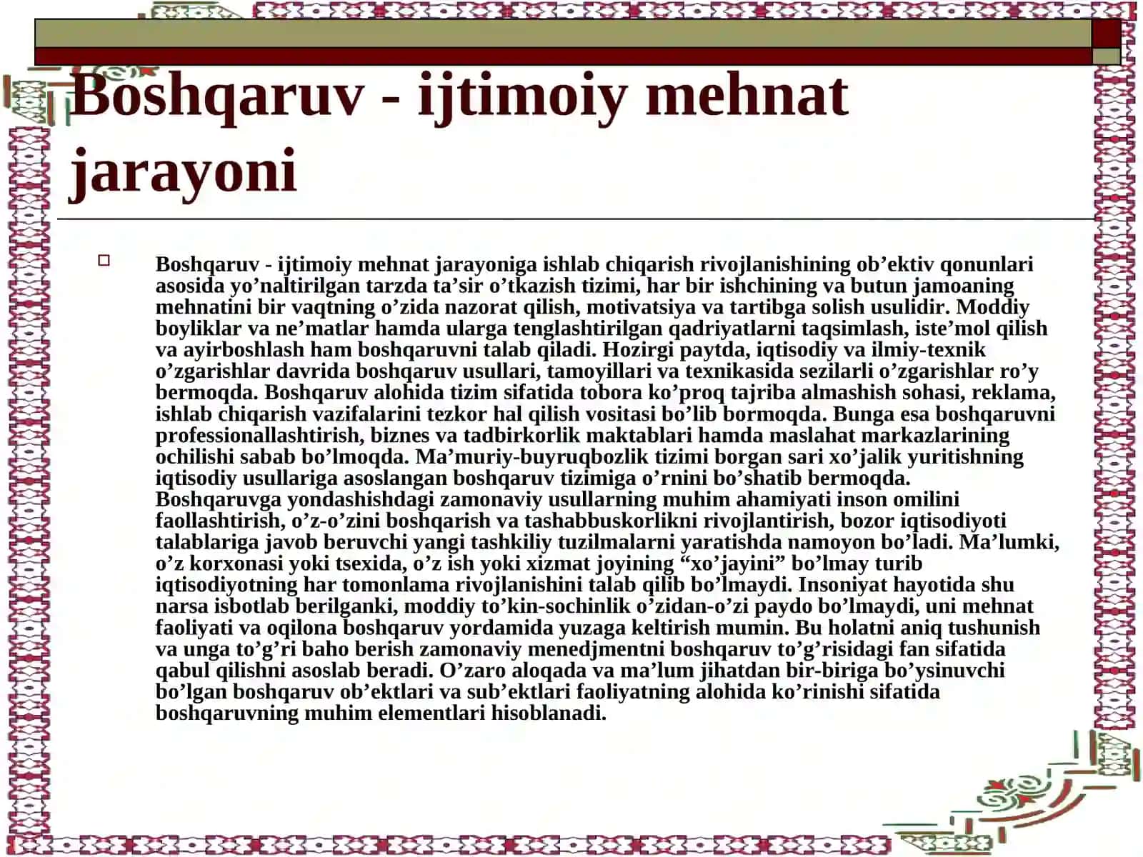 Boshqaruv vazifalari 4