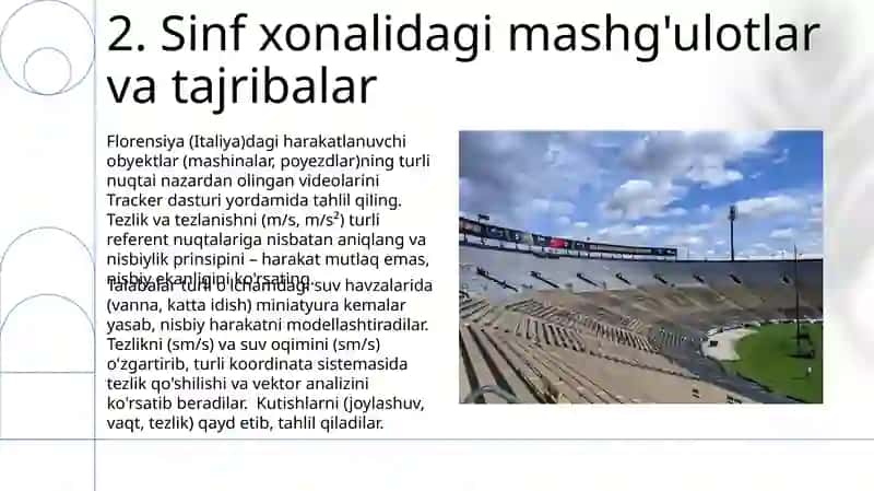 Galileyning nisbiylik prinsipi mavzusini oʻqitish metodikasi 4