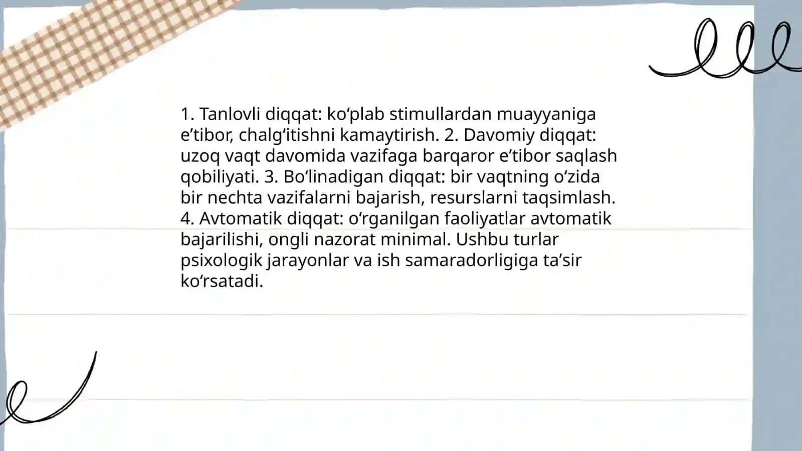 Diqqatning taʼrifi va mohiyati 4