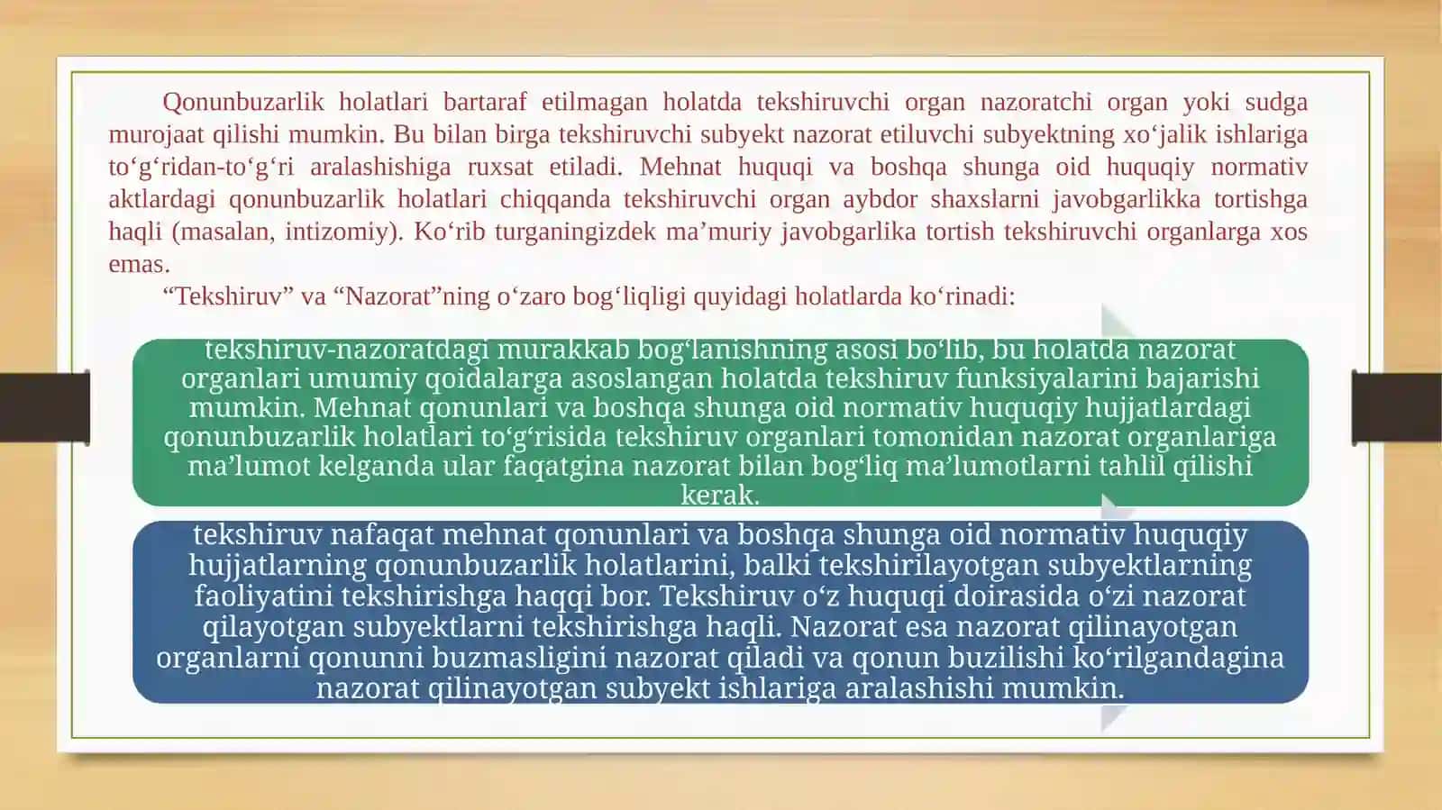 MEHNATGA OID MUNOSABATLARNINGSUBYEKTLARI.XODIMLAR VA ISH BERUVCHILARNING VAKILLIGI 4