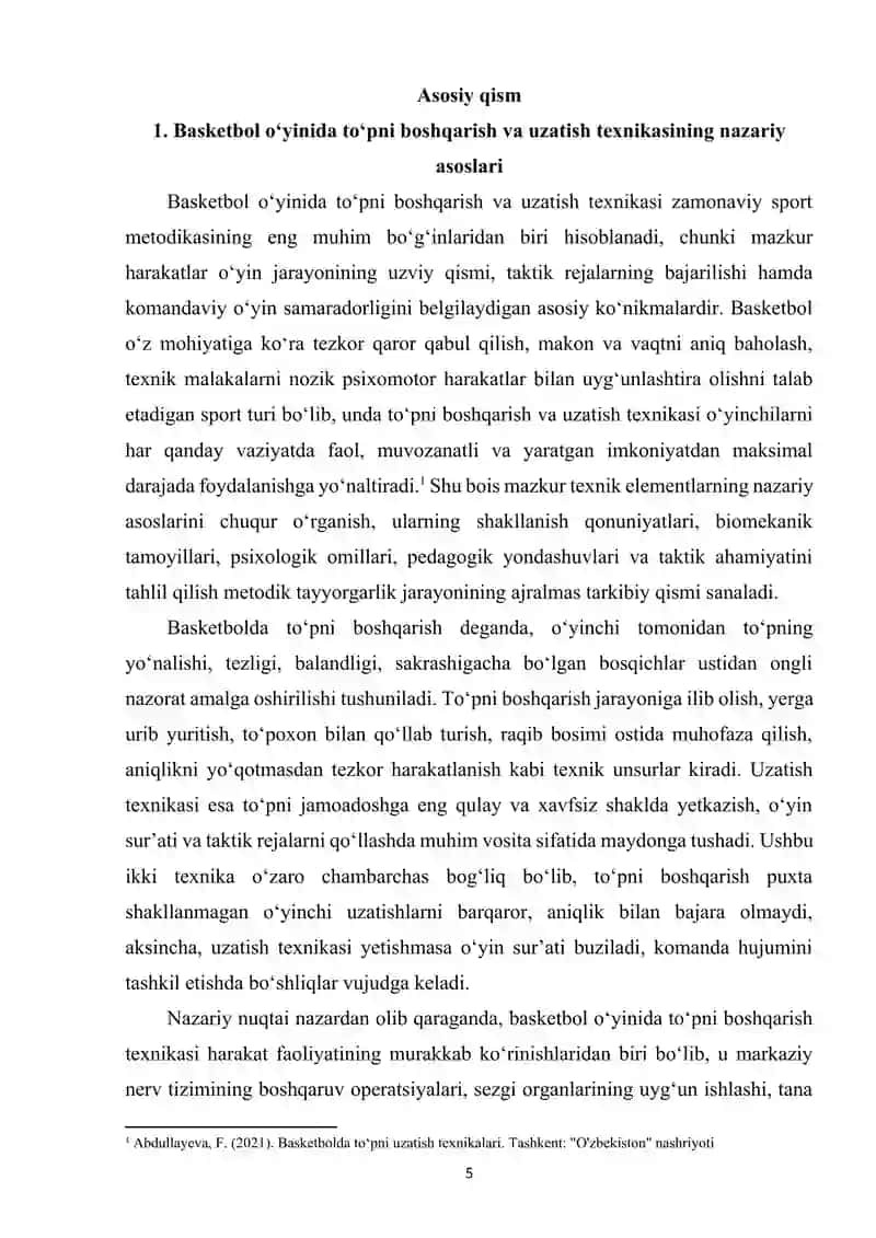 Basketbol o‘yinida to‘pni boshqarish (to‘pni uzatish) texnikasini o‘rgatish 4