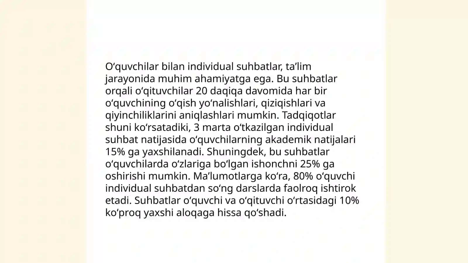 Psixologning maktdabda õquvchilar va ota-onalar bilan ish olib borishi 4