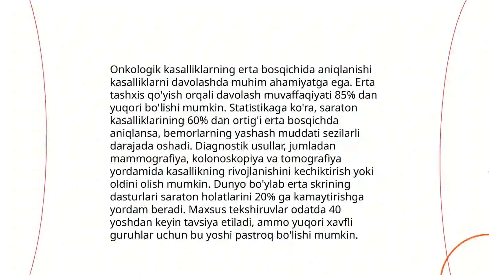 Yuqumli boʻlmagan kasalliklar(onkologik kasalliklar) 4